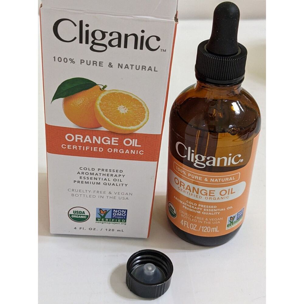4 Oz Cliganic USDA Organic Sweet Orange Essential Oil 100% Pure Natural Non-GMO